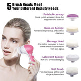 Technology product Portable massage device Electric face cleaning brush Face brush wash 5 in 1 beauty care massager