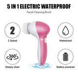 Technology product Portable massage device Electric face cleaning brush Face brush wash 5 in 1 beauty care massager